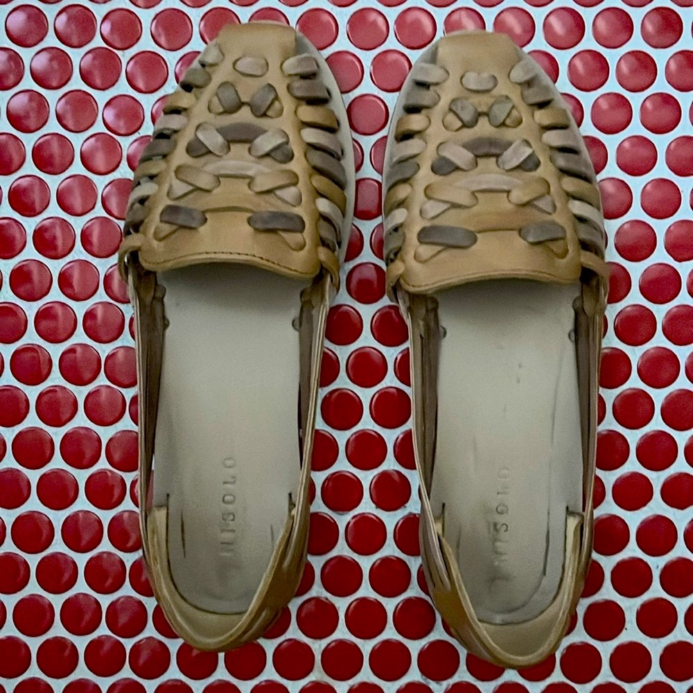 Nisolo Women’s Huarache Sandal Saddle Brown Colorblock - size 7